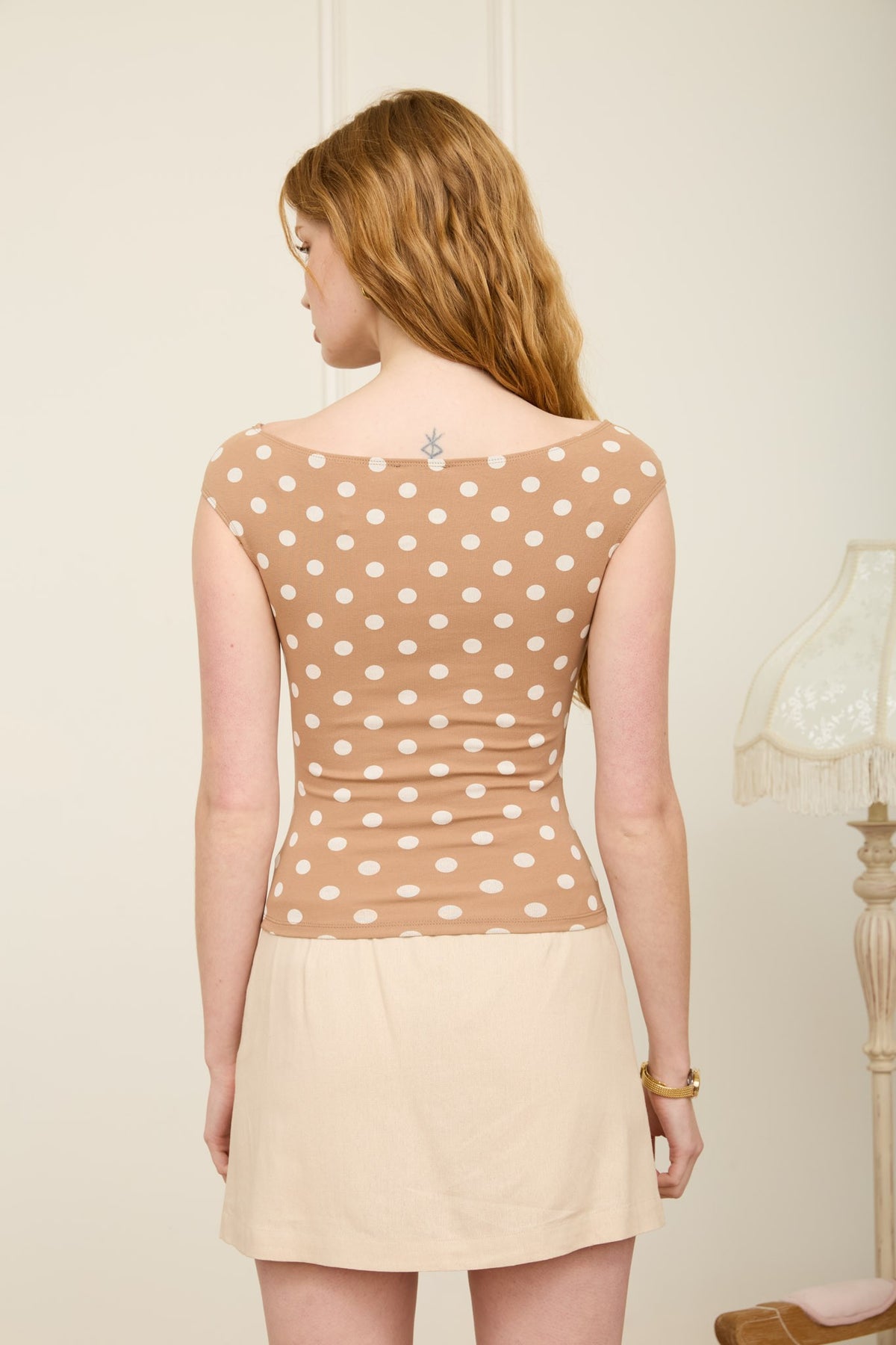 Polka Dot Sleeveless Top
