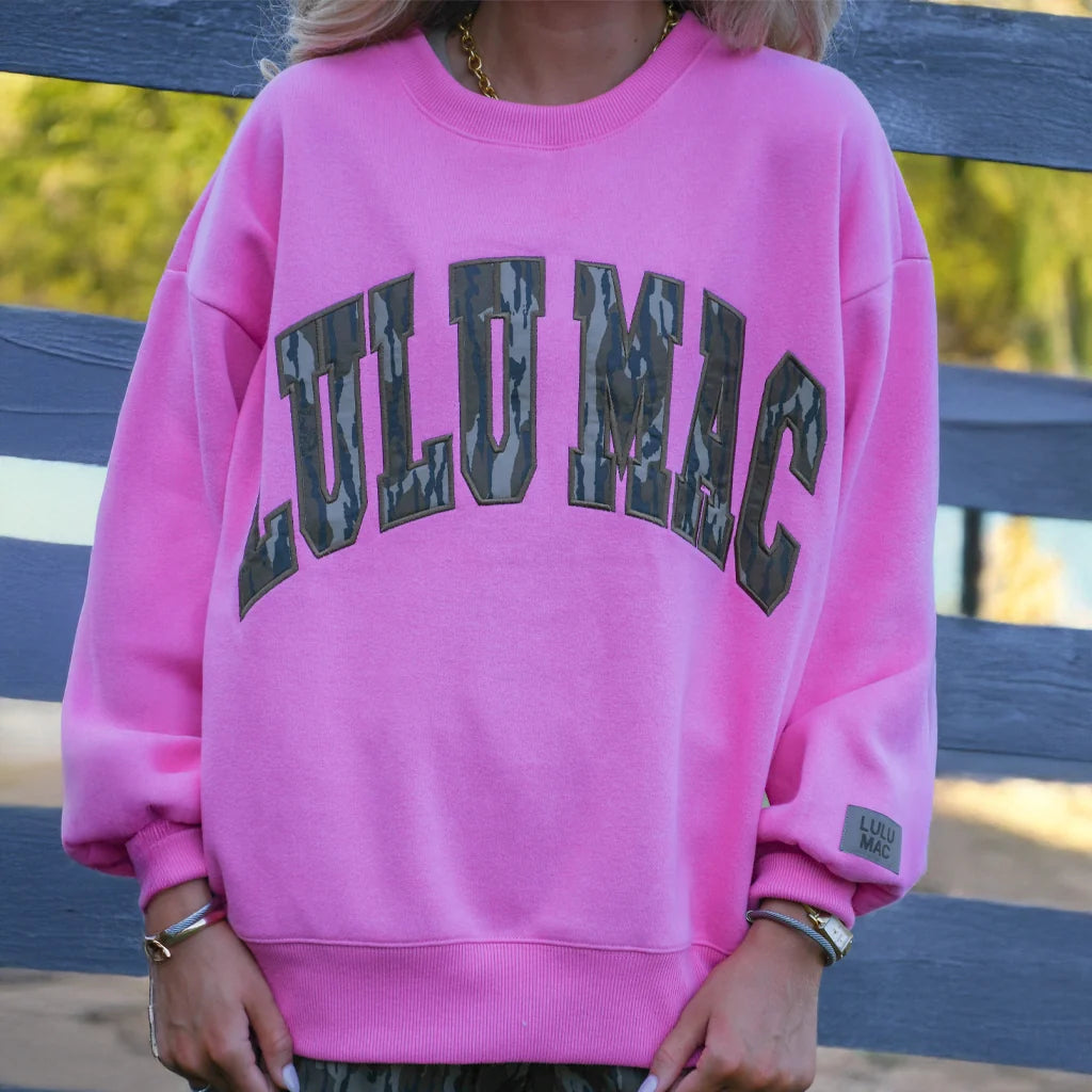 Lulu Mac Mossy Oak Bubblegum Pink Sweatshirt
