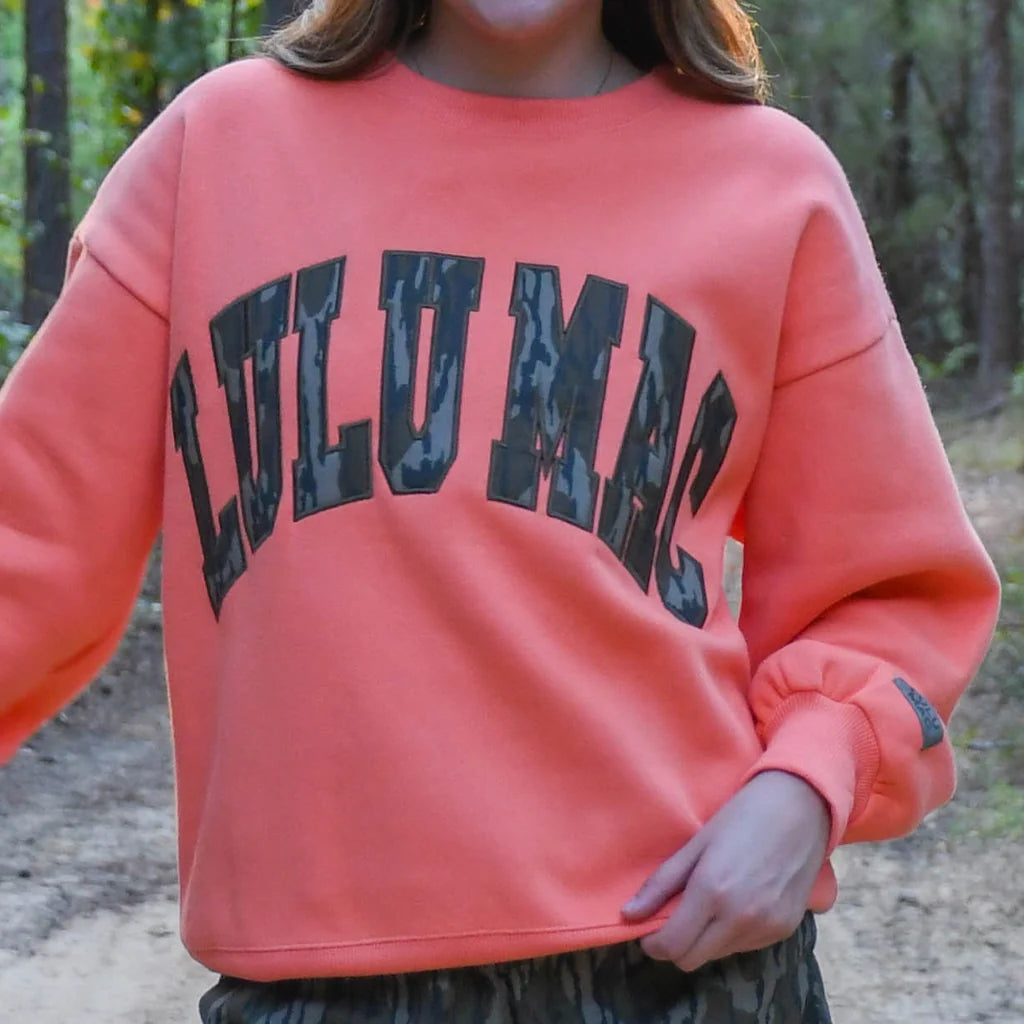 Lulu Mac Orange Mossy Oak Sweatshirt
