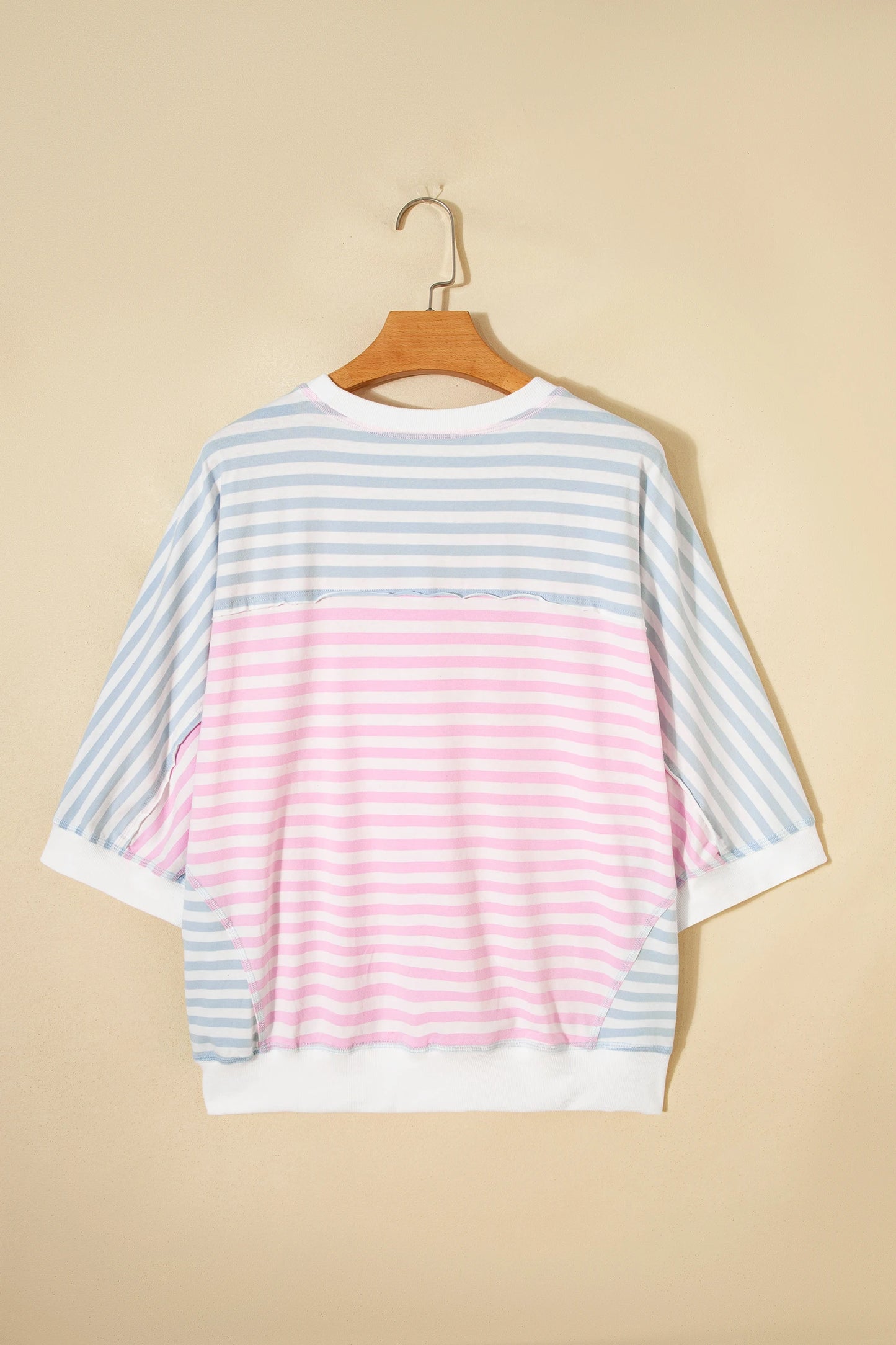 Pink & Blue Stripe Top