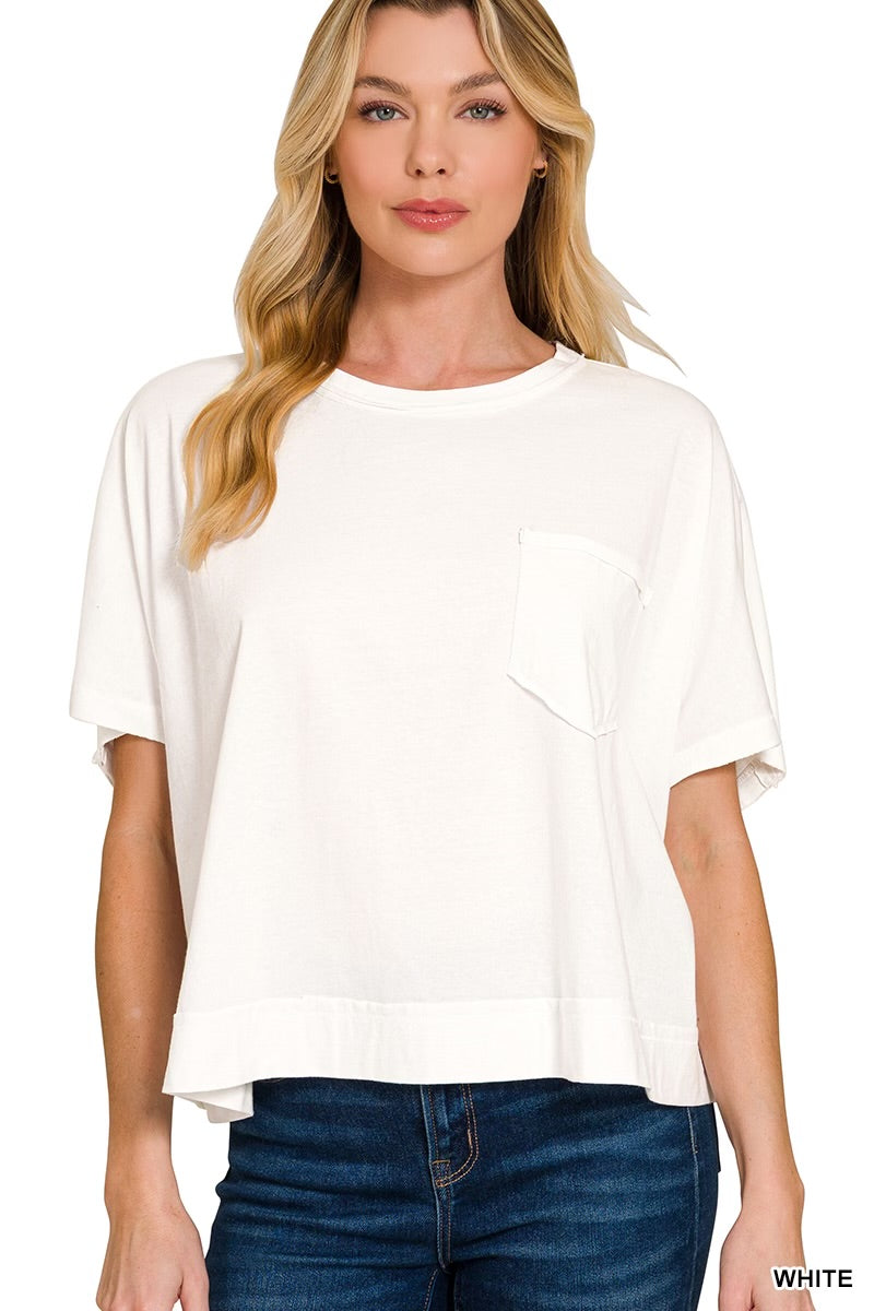 White Boxy Top