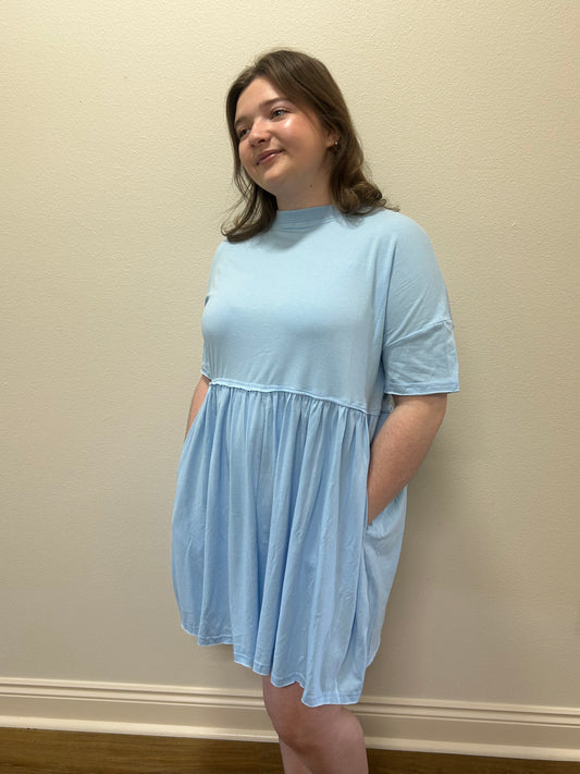 Blue Baby Doll Dress
