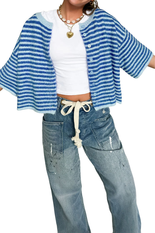 Blue Stripe Cardigan
