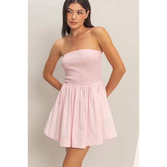 Pink Strapless Dress