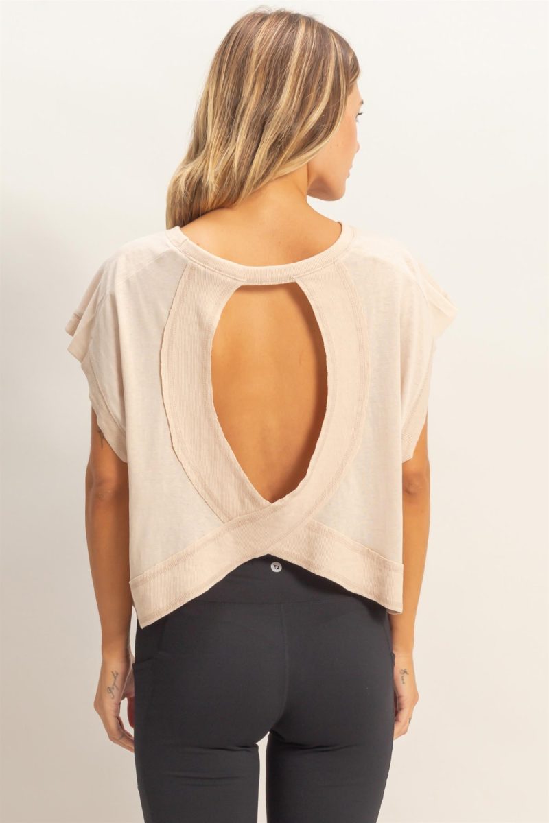 White Key Hole Top