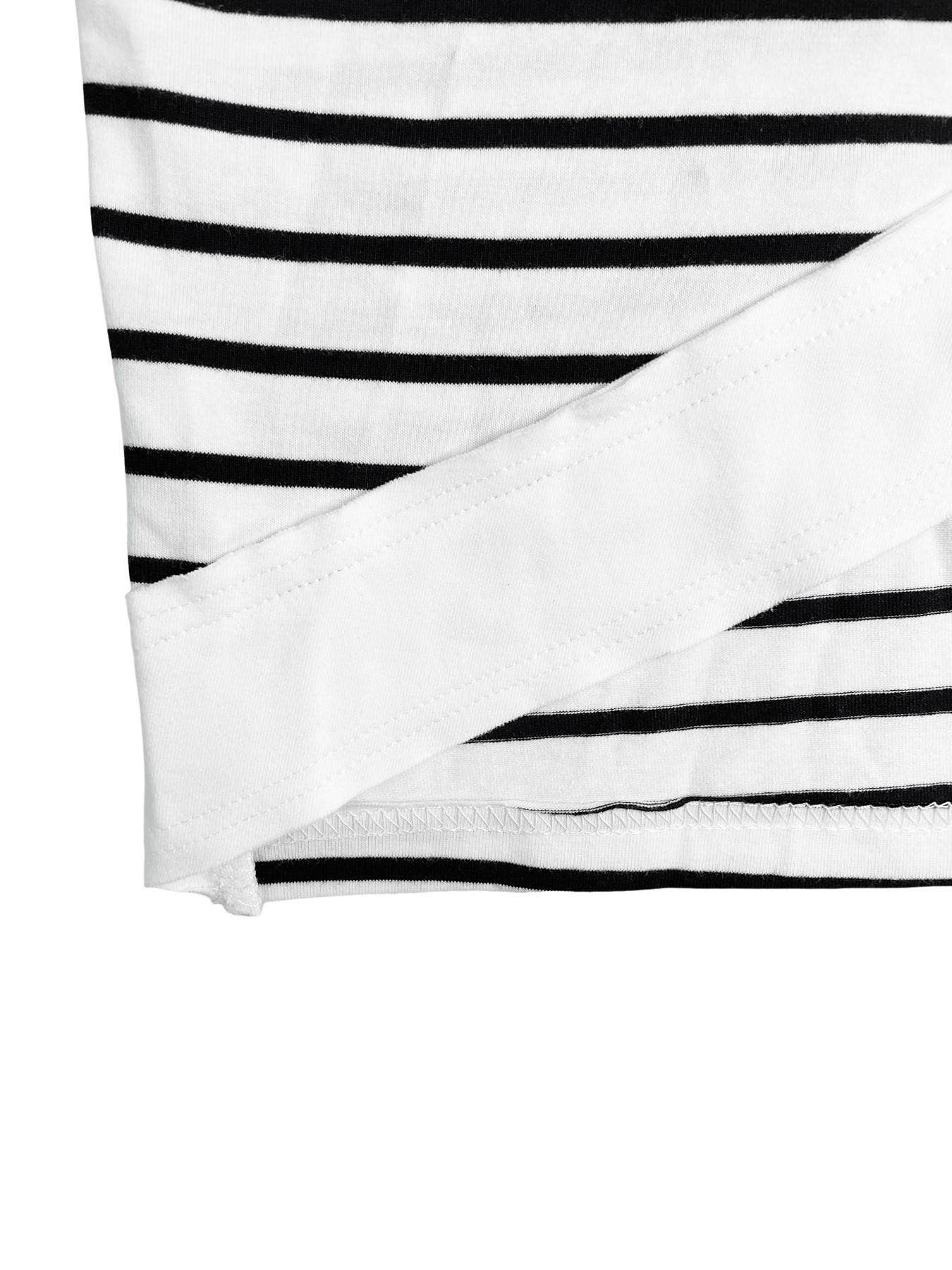 Stripe Wrapped Cutout Back Slouchy Tee Workout Set