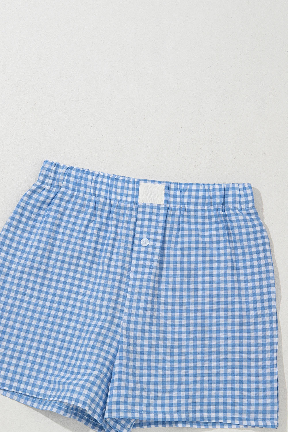Blue Gingham Shorts