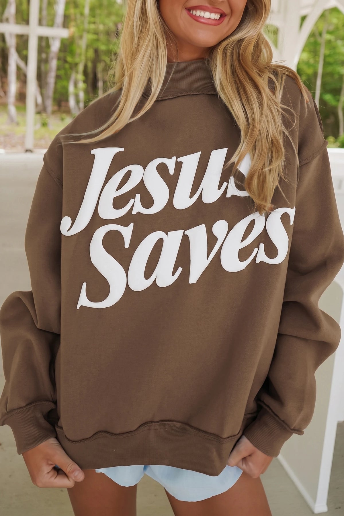 Jesus Saves Mockneck