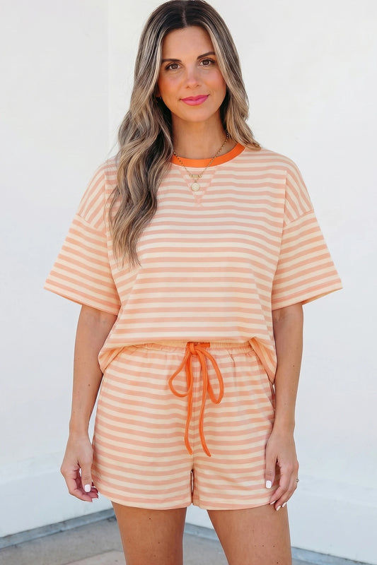 Peach Stripe Set