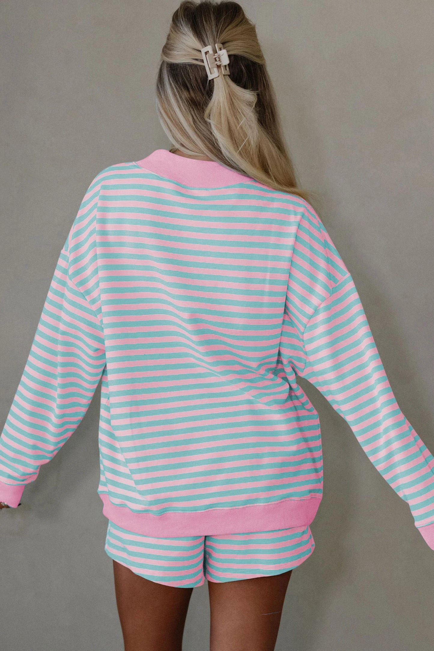 Pink & Mint Stripe Set