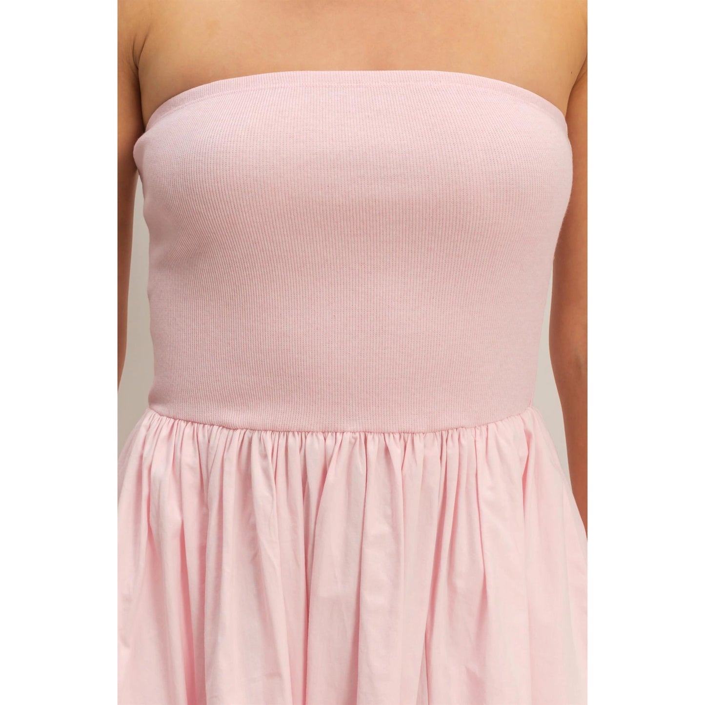 Pink Strapless Dress