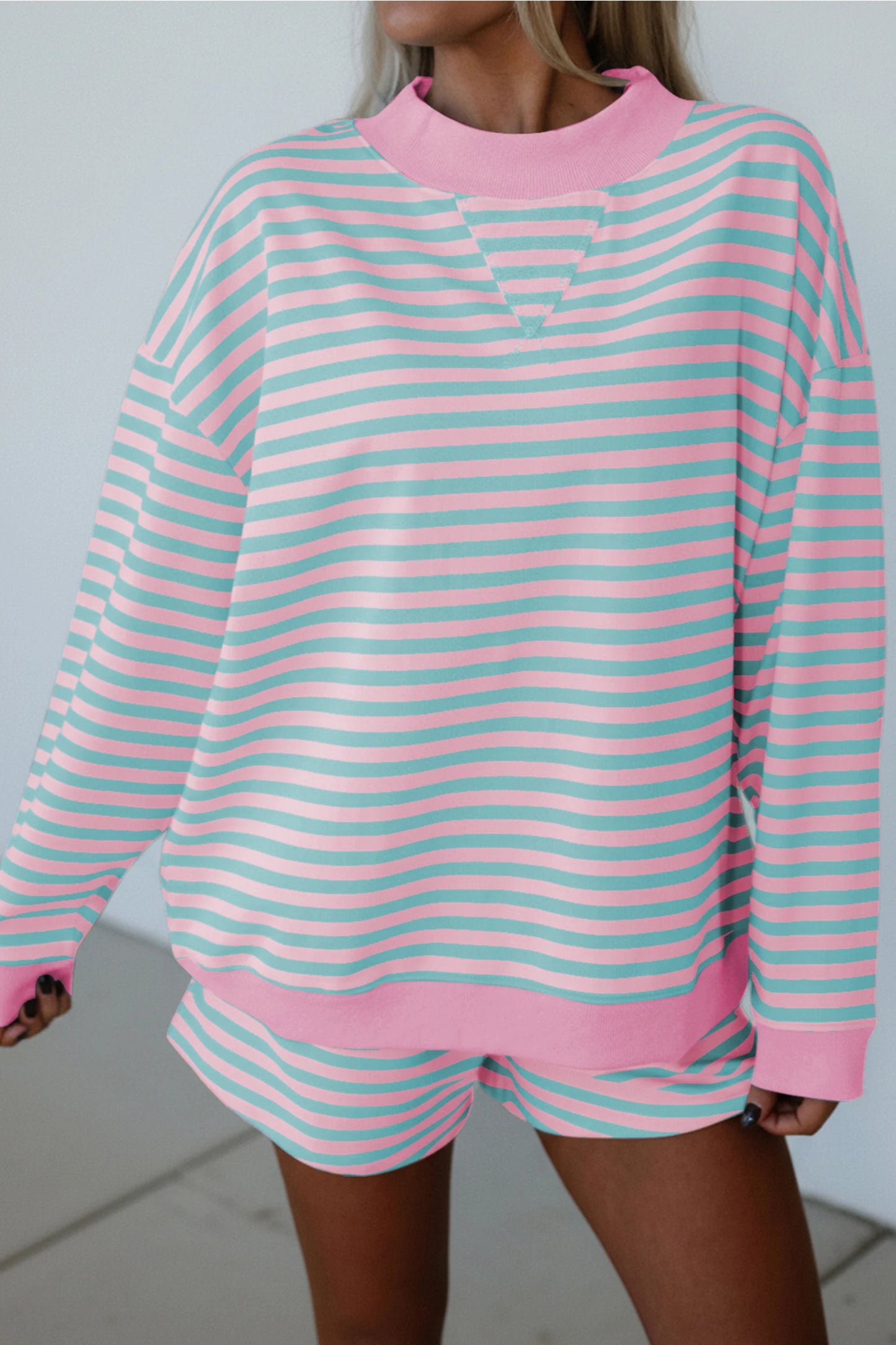 Pink & Mint Stripe Set