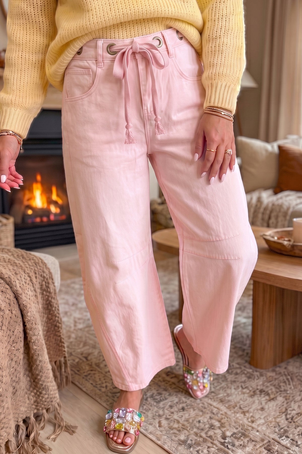 Pink Barrel Pants