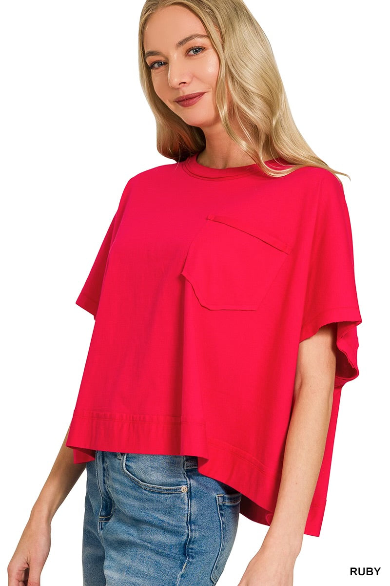 Red Boxy Top