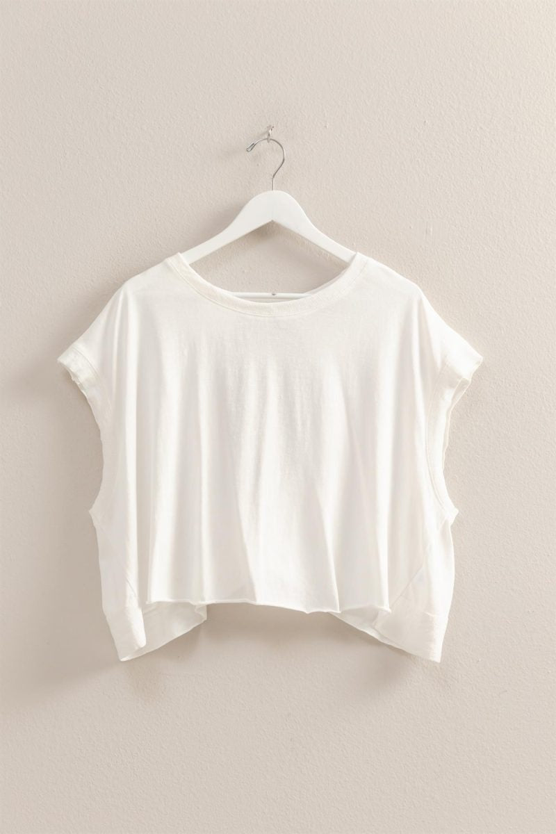 White Key Hole Top