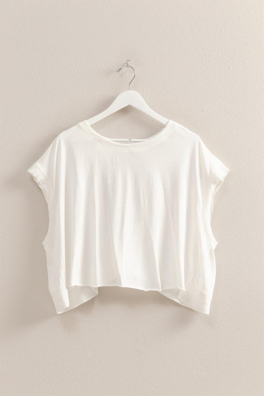 White Key Hole Top