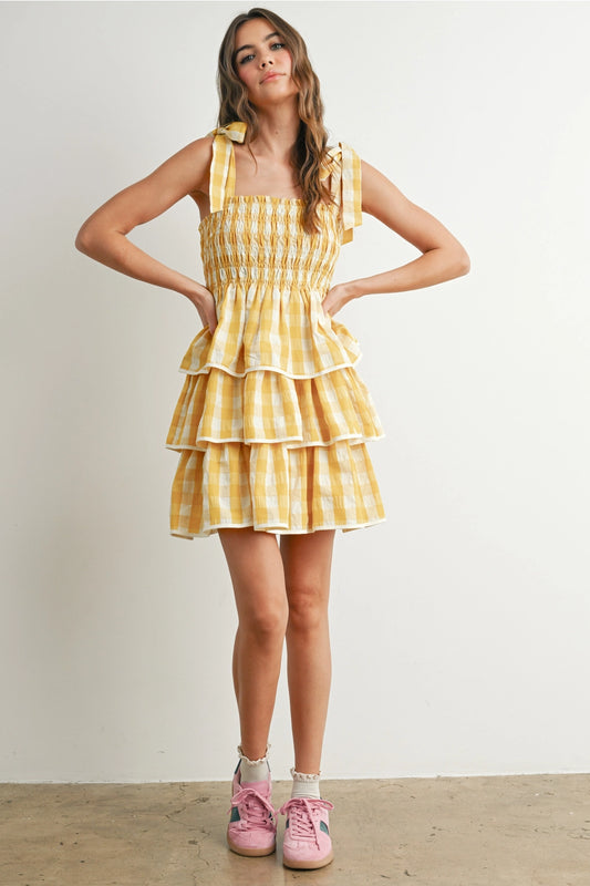 Yellow Gingham Dress
